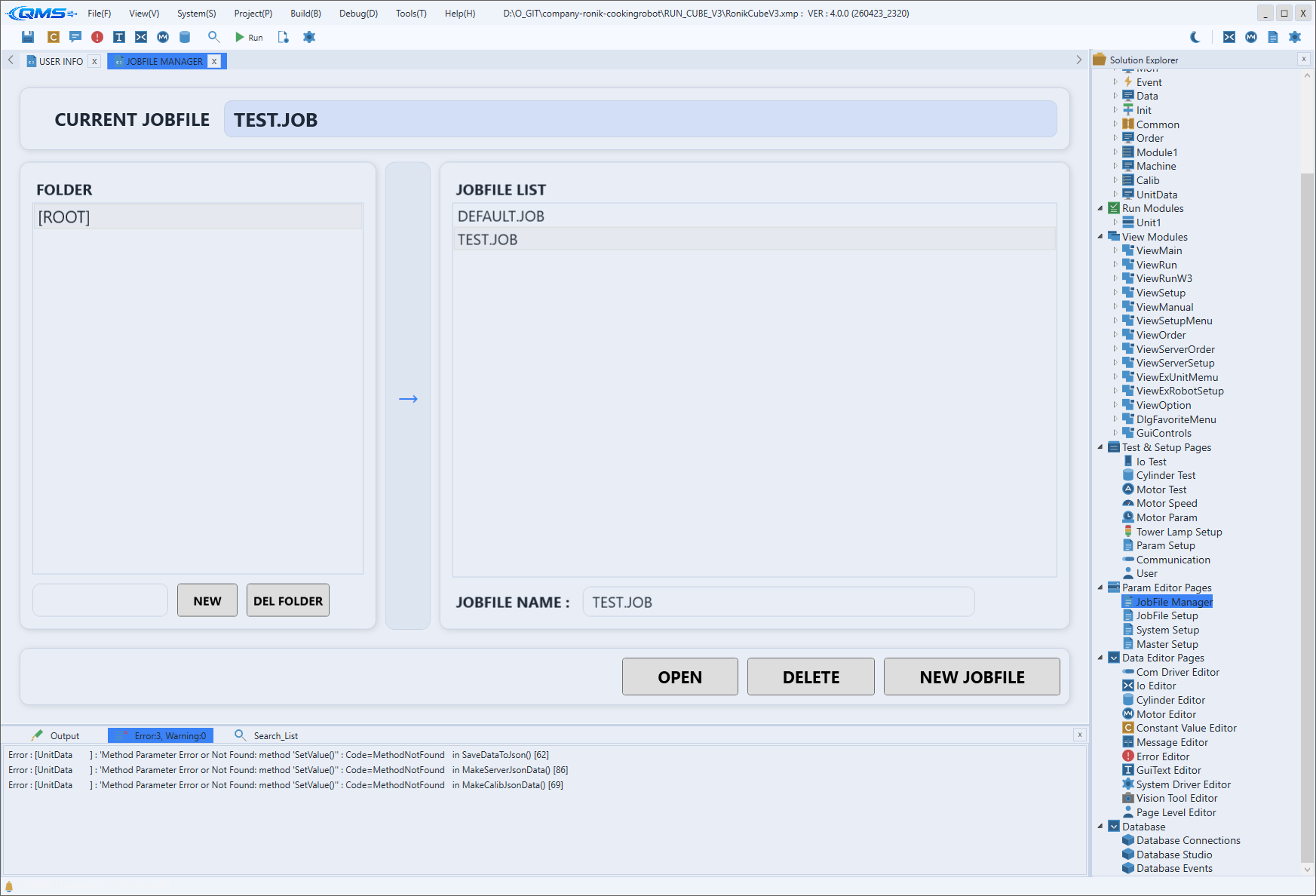 Recipe screen